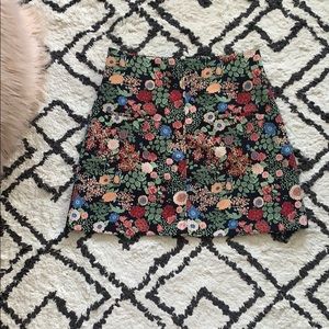 Zara Floral Mini Skirt